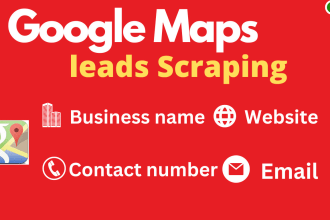 scrape google map data for lead generation, b2b data extraction