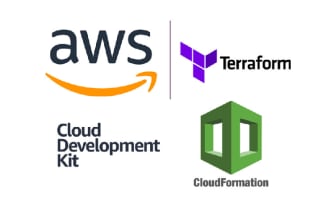 do iac using cdk, terraform, cloudformation for AWS