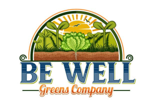 design awesome  vegetable farm and tree garden logo with free source file