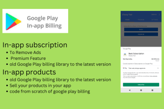 integrate google play console billing library in android apps for subscription