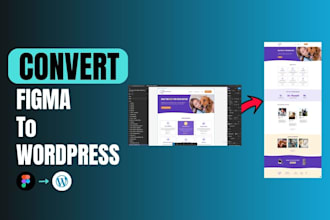 convert figma to wordpress, xd or PSD to wordpress, figma to elementor website