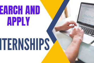 search and apply internships relevant to your degree and field