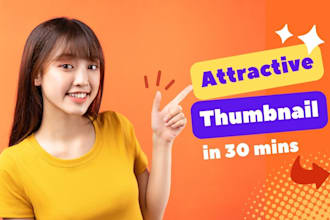 design attractive thumbnail for your gig image and youtube thumbnail in canva