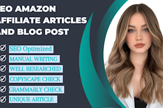 write SEO friendly amazon affiliate articles and blog posts