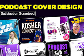 design podcast cover art, artwork, youtube banner, and album cover