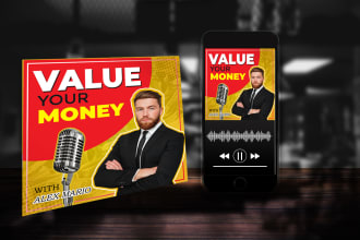 professional  design podcast cover art design