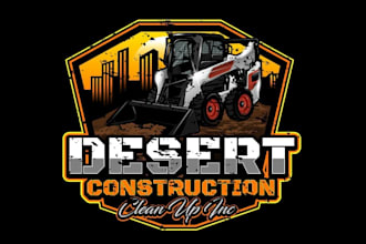 design a professional modern construction logo