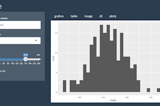 build shiny app or dashboard