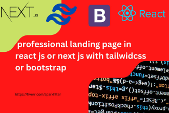 create a professional landing page in react js or next js