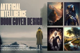create a beautiful book cover with ai artwork