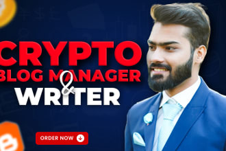 manager and write crypto blogs for you