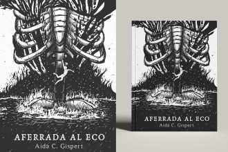 create a professional hand drawn book cover illustration