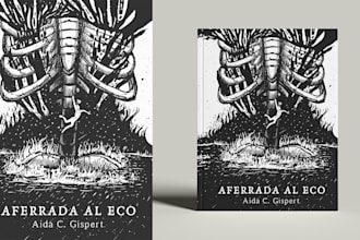 create professional hand drawn book cover design