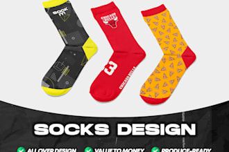 design custom sneakers socks for your brands and streetwear