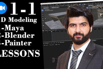 teach 3d modeling and animation in blender and maya