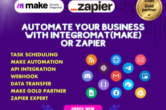 build automation with make integromat, zapier for any app