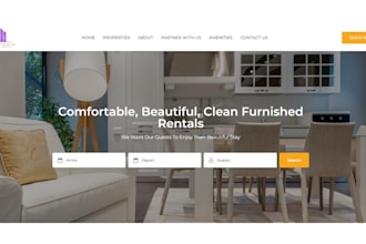 design vacation rental website, short term rental, property management website