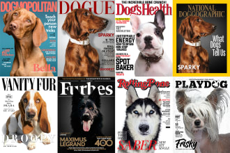 create magazine cover of your pet, personalized pet posters