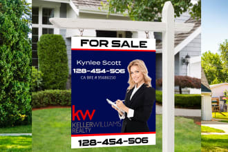 design real estate realtor yard sign and out door  sign