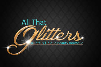 do custom, feminine, and glitter logo designs for your brand