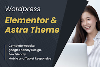 design website in elementor and astra theme