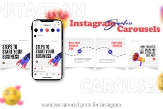 create attractive  instagram carousels, seamless posts