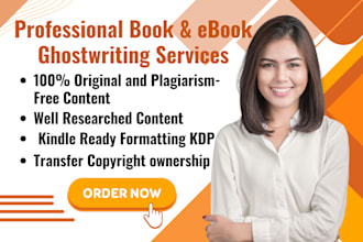 be your ghostwriter or writer for non fiction book and ebook
