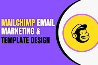 design mailchimp email template and email marketing