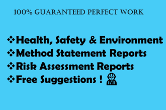 do health and safety manual, method statement,risk assessment