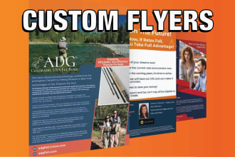 design a custom flyer, postcard, or tri fold
