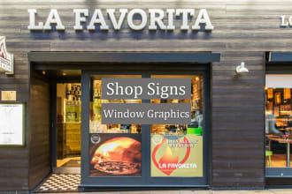 do shop front signs, signage, window graphics, banners, store front, billboards