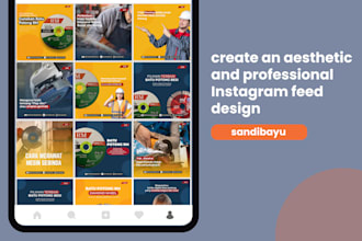create an instagram feed design for any need