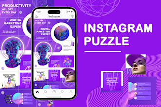 design perfect instagram puzzle feed for you