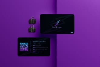 design elegant and modern business card design with qr code