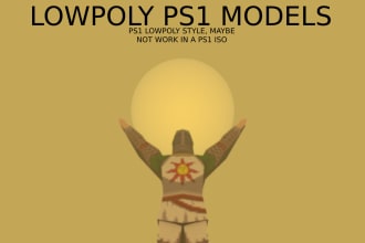 do ps1 style lowpoly