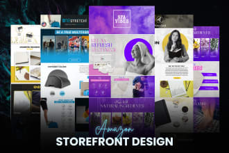 design a professional amazon storefront, ebc, a plus content, listing images