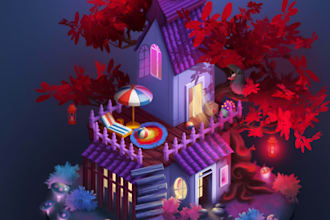 create a charming illustration for your needs