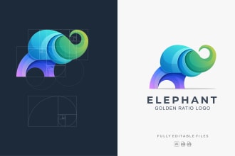 design unique and creative geometric and golden ratio logo