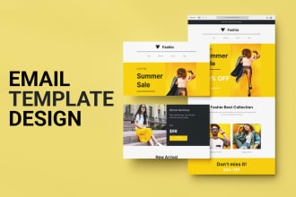 design a stunning mobile responsive email template for mailchimp, klaviyo