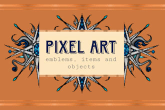 create pixel art emblems, icons and objects for you