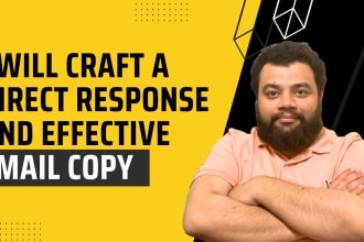 write and design a direct response email copy on mailchimp
