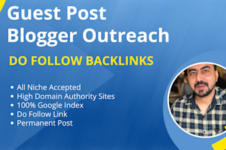 do SEO guest posts blogger outreach on high da websites