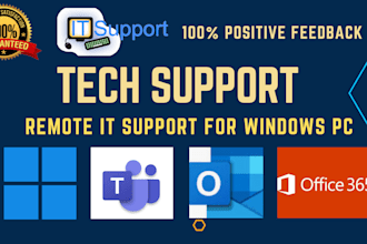 provide any IT support, office 365 admin, teams, exchange online, outlook, gmail