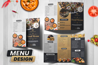 design professional restaurant and food menu design