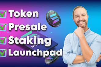 build spl, token 2022, tax token, pump fun, staking, launchpad on solana sui ton