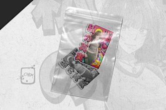 design anime stickers for you webstore and marketplace
