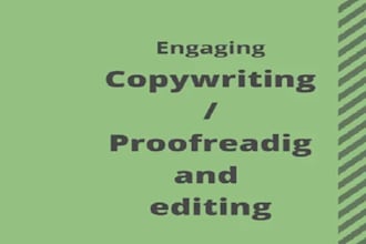 do copywriting, proofreading and writing consultation