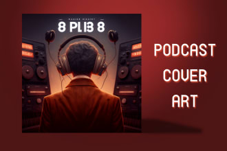 design a professional ,topnotch podcast cover art and podcast logo design