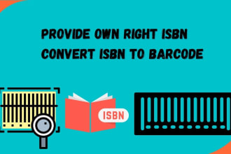 provide your own legal isbn number with barcode to publish books