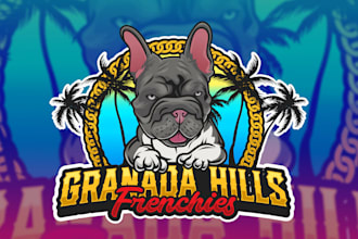 make logo for frenchie, puppy, bully, dog kennel or club
